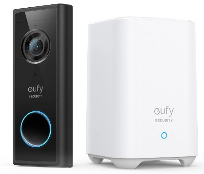 De Eufy Video Doorbell Battery Set die ik zelf aan de voordeur had hangen
