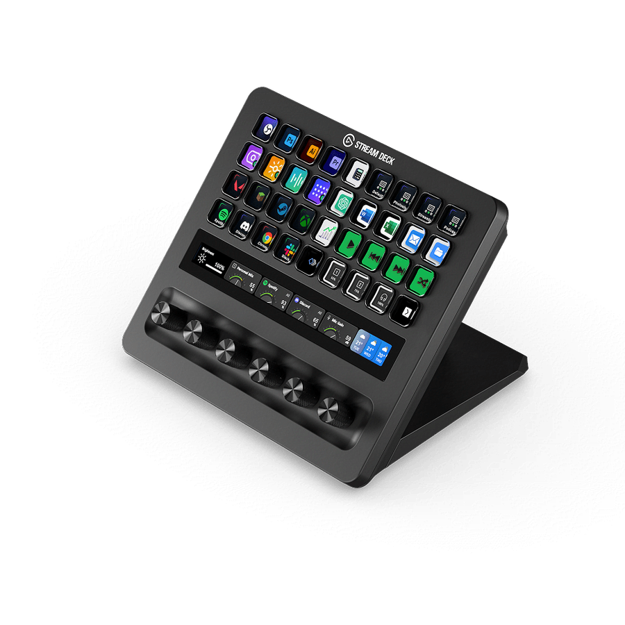 Elgato Stream Deck + XL met 36 toetsen, touchstrip en zes draaiknoppen