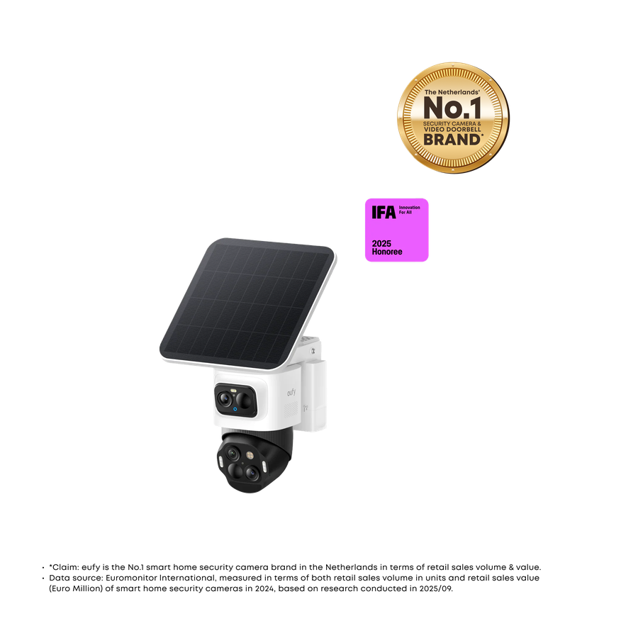 eufyCam S4 beveiligingscamera met drie lenzen