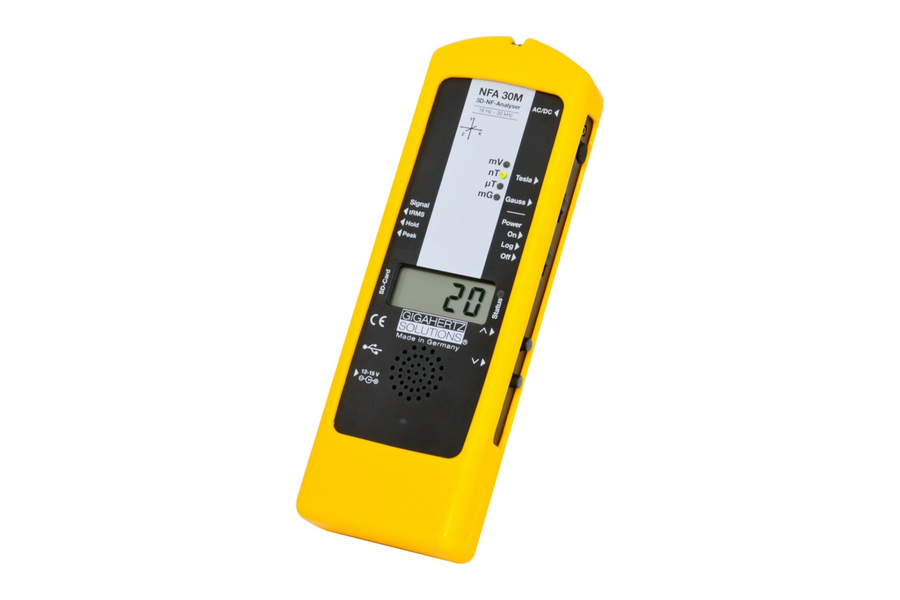 Gigahertz Solutions NFA30M datalogger voor magneetvelden in geel