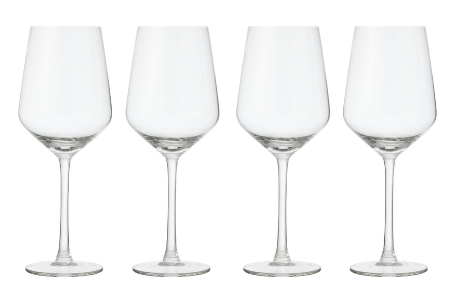 Vier HEMA rodewijnglazen van 490 ml