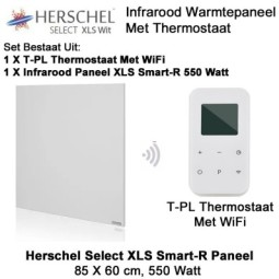 Herschel Select XLS infraroodpaneel 550 watt met thermostaat