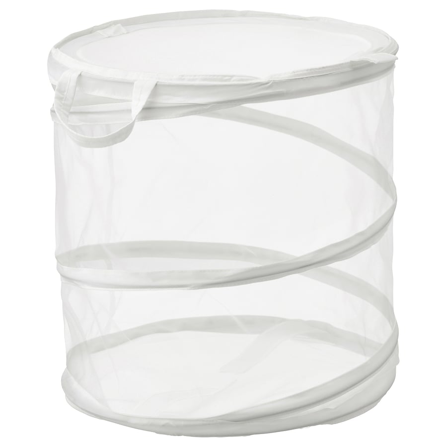 IKEA FYLLEN opvouwbare wasmand van 79 liter in wit polyester