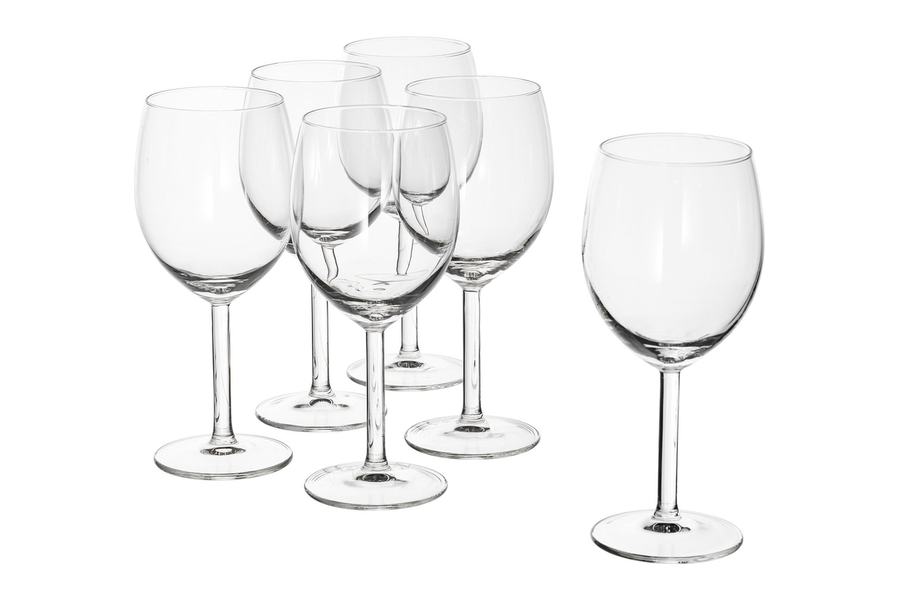 Zes IKEA SVALKA wijnglazen van 30 cl
