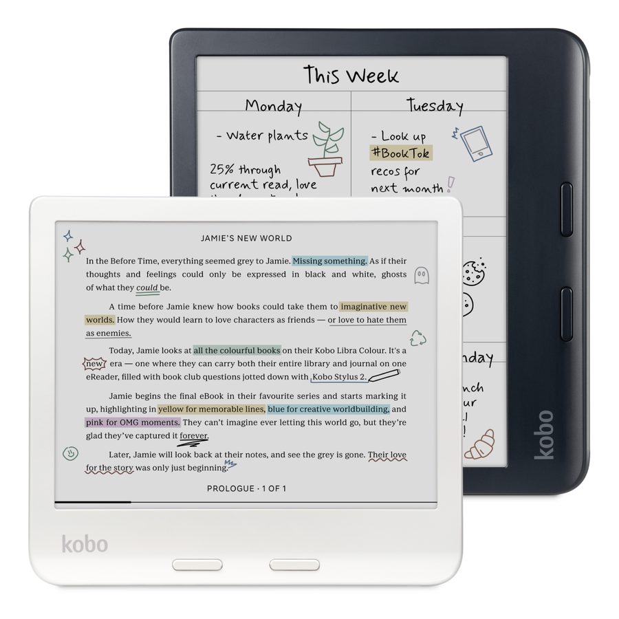 Kobo Libra Colour e-reader in wit en zwart
