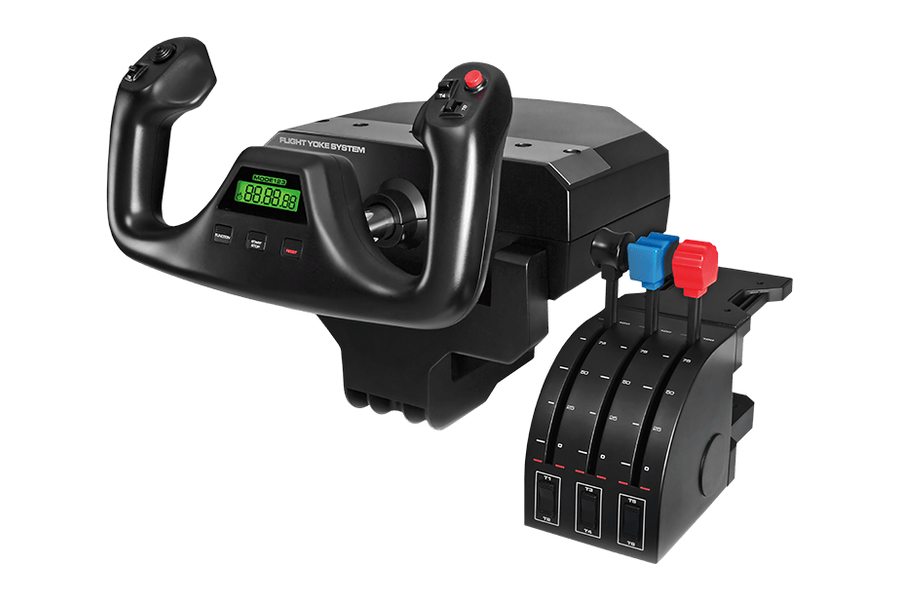Logitech G Flight Yoke System met throttle quadrant