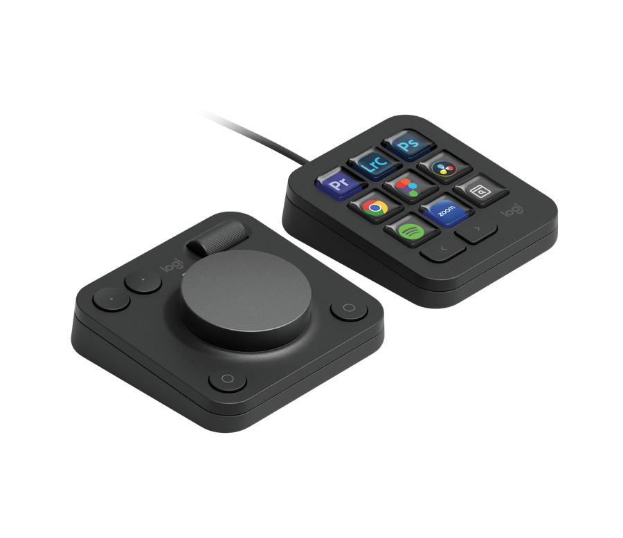 Logitech MX Creative Console met keypad en dialpad in grafiet