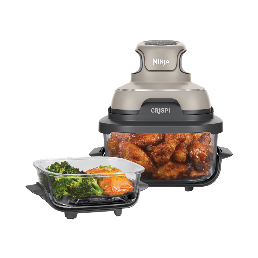 Ninja Crispi FN101EUST PowerPod met de glazen schalen van 3,8 en 1,4 liter