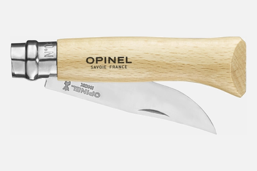 Opinel No. 08 zakmes met beukenhouten heft en roestvrij lemmet