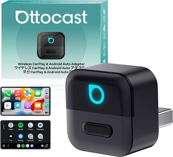Ottocast Mini Pico CarPlay en Android Auto adapter
