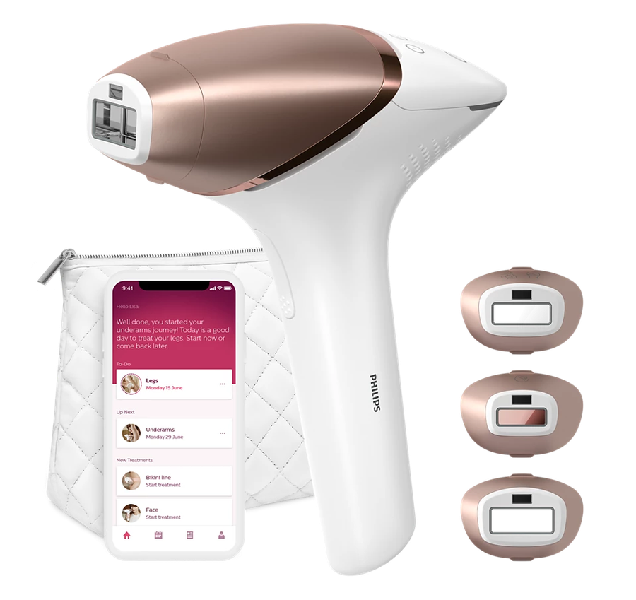 Philips Lumea IPL 9000 BRI955 met opzetstukken en etui