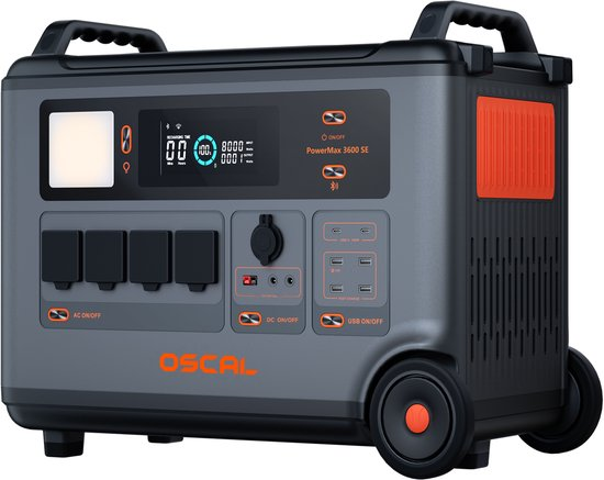 Draagbaar powerstation 3600 Wh met LiFePO4