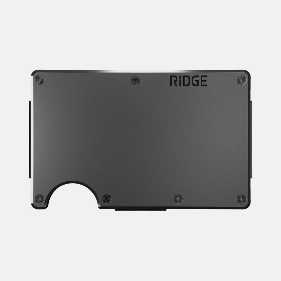 Ridge Wallet aluminium pasjeshouder in gunmetal