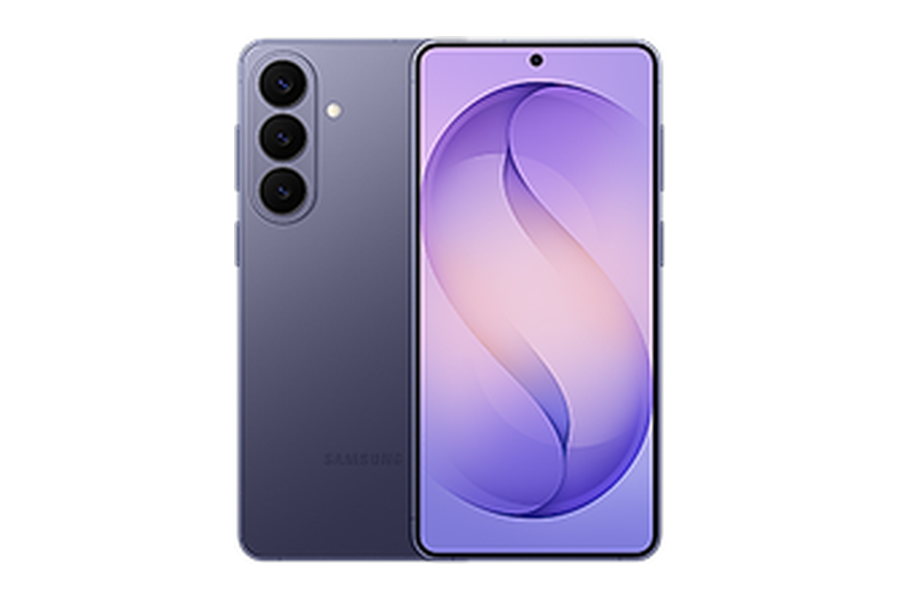 Samsung Galaxy S26+ in Cobalt Violet, voor- en achterkant
