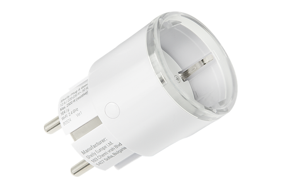 Shelly Plug S MTR Gen3 slimme stekker met energiemeting