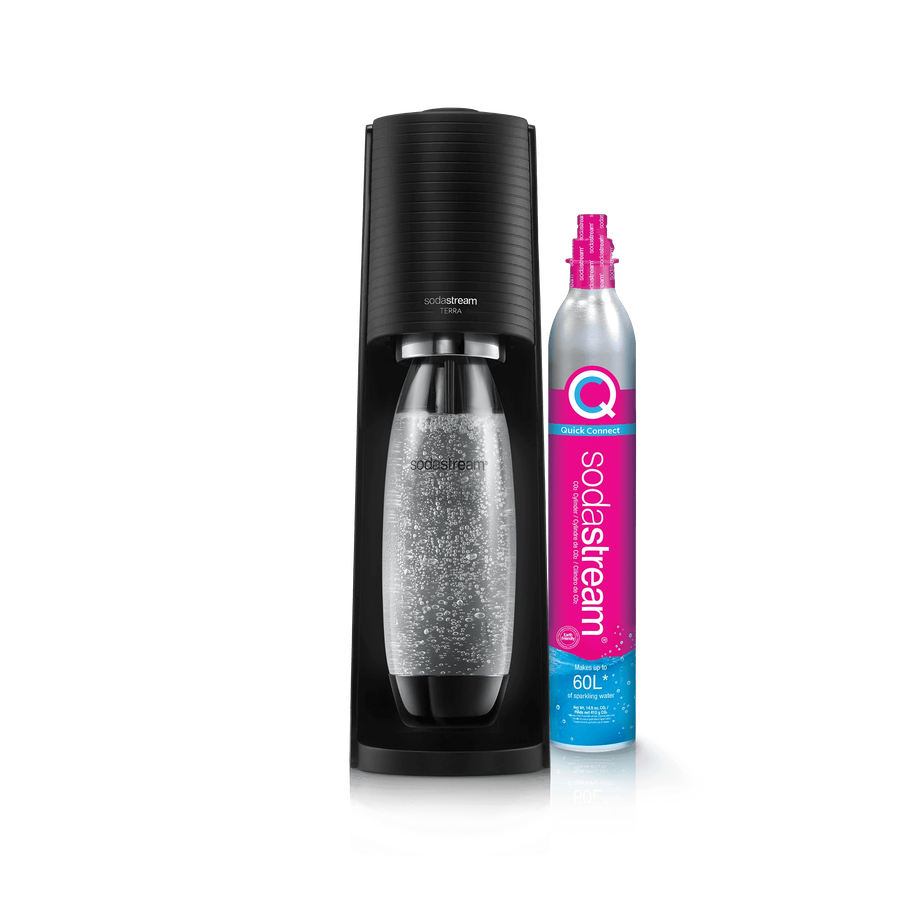SodaStream Terra bruiswatermachine zwart met Quick Connect cilinder