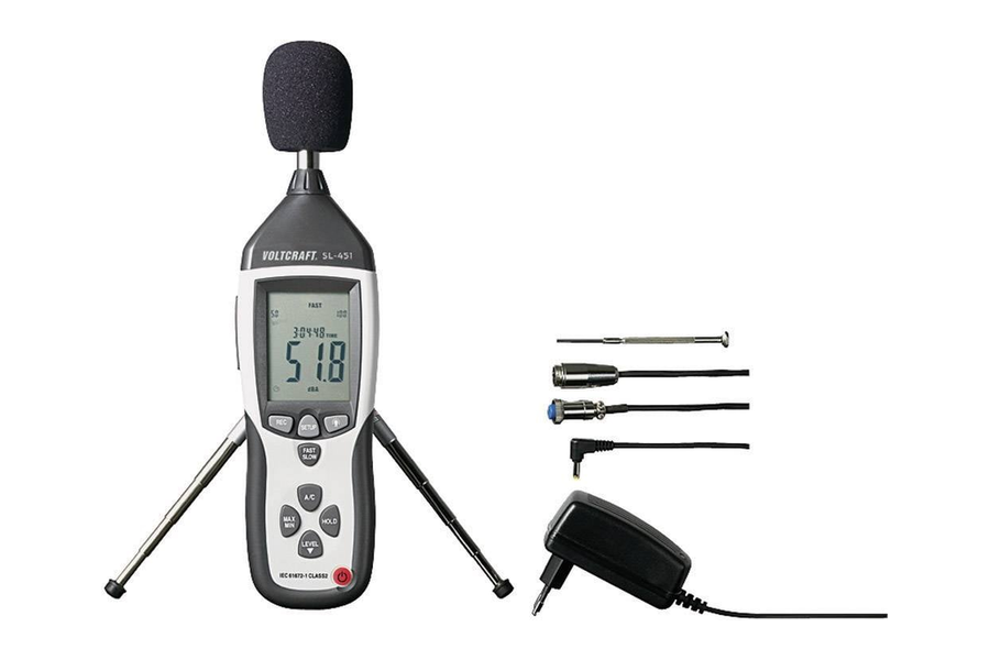 Voltcraft SL-451 geluidsmeter op statief