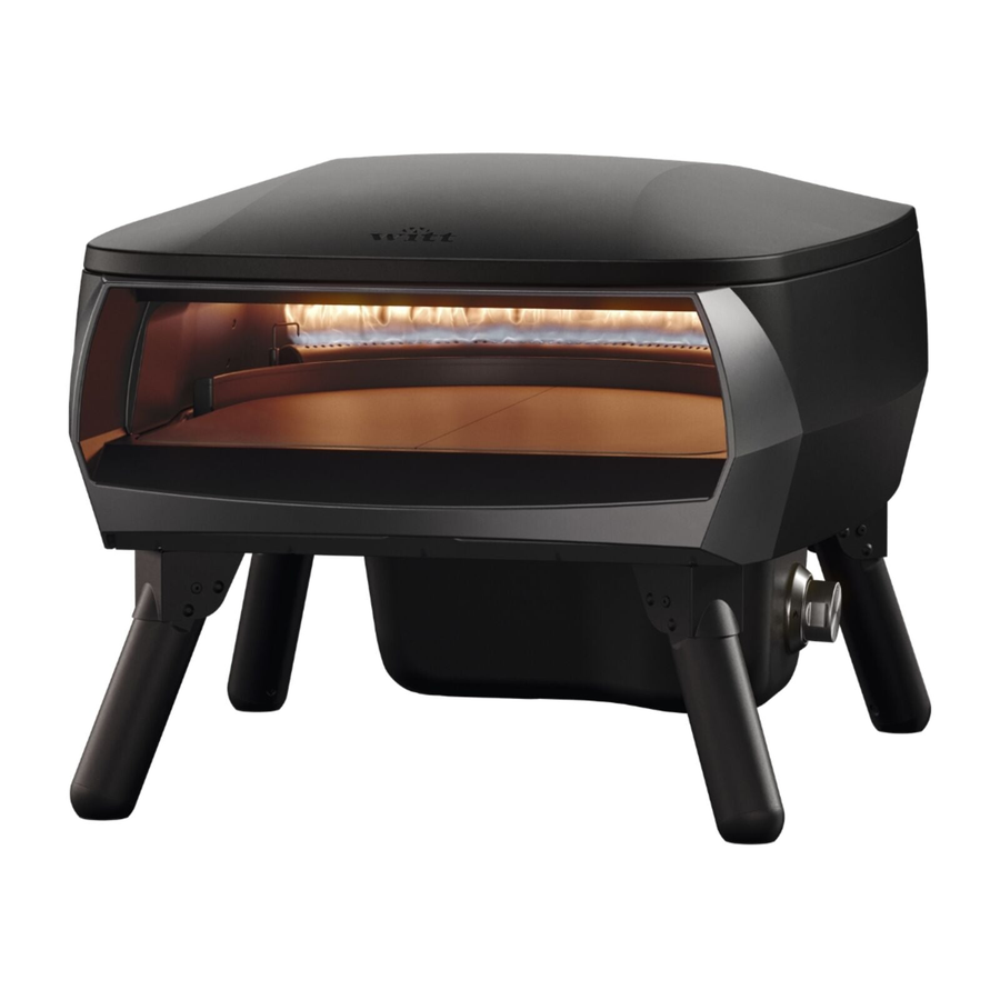 Witt Piccolo Fermo 14 inch gaspizzaoven zwart