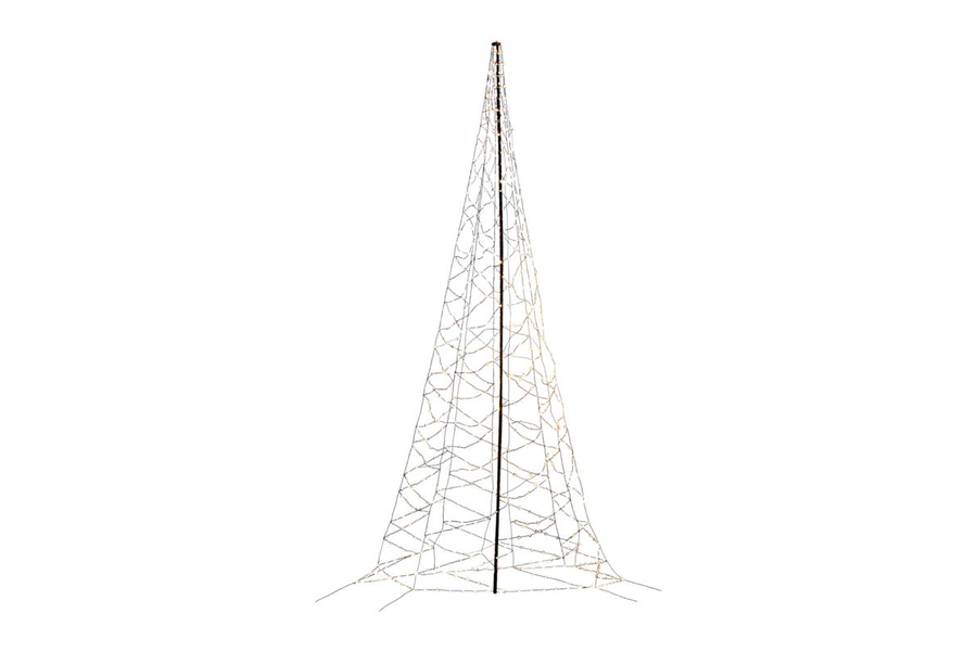 Action kerstlichtboom op paal van 450 cm met 752 warmwitte leds