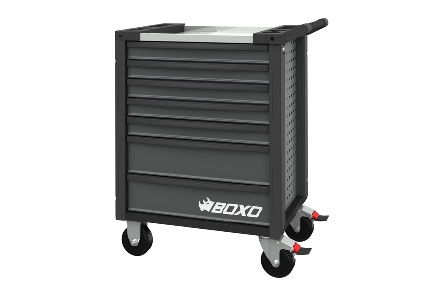 BOXO gevulde gereedschapswagen 233-delig met RVS werkblad