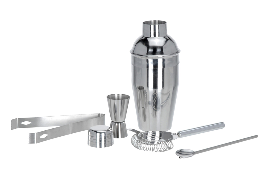 Cookinglife cocktailshakerset van 5 delen in rvs