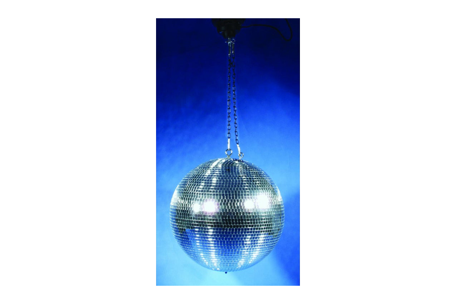Eurolite spiegelbol van 30 cm aan de ketting van de MD-1515 motor