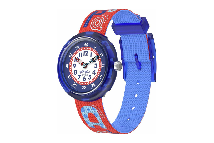 Flik Flak Know your ABC kinderhorloge met rood-blauwe band