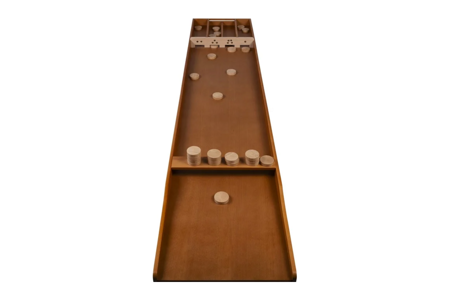Longfield Premium sjoelbak van beukenhout in dark finish
