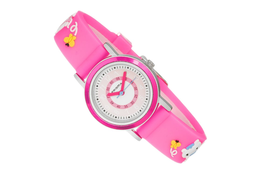 Prisma Isabel roze kinderhorloge met minutenring