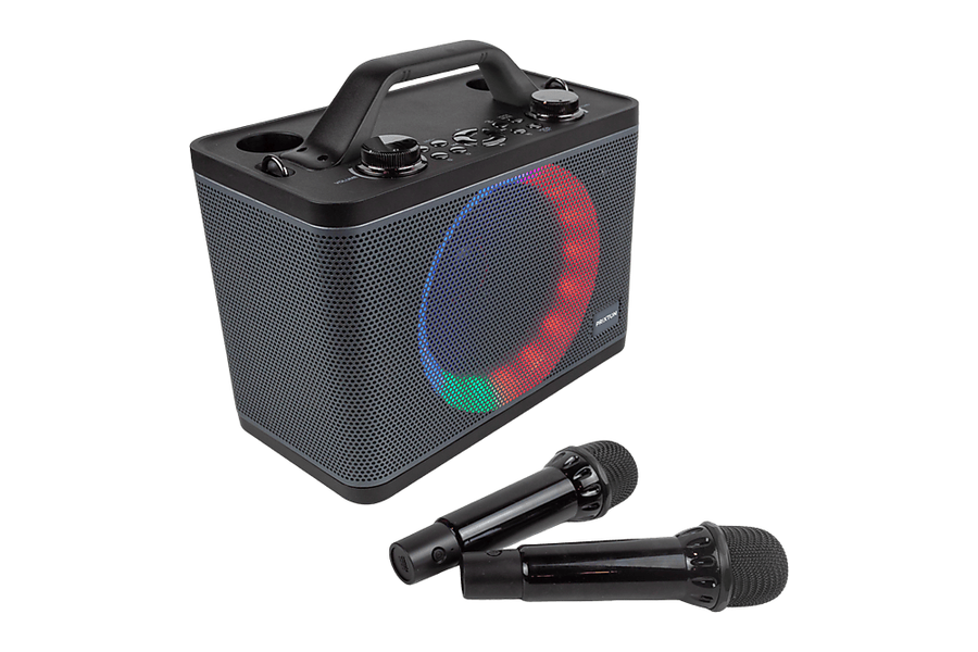 Prixton PartyGo karaokespeaker met twee microfoons