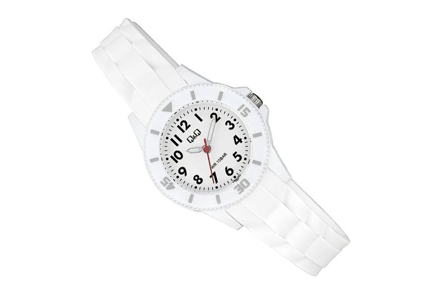 Q&Q VS66J002Y wit waterdicht kinderhorloge