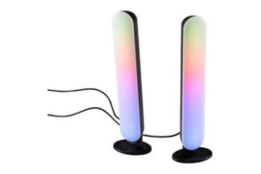 Trio neon tafellamp Ninja in zwart met RGB-licht