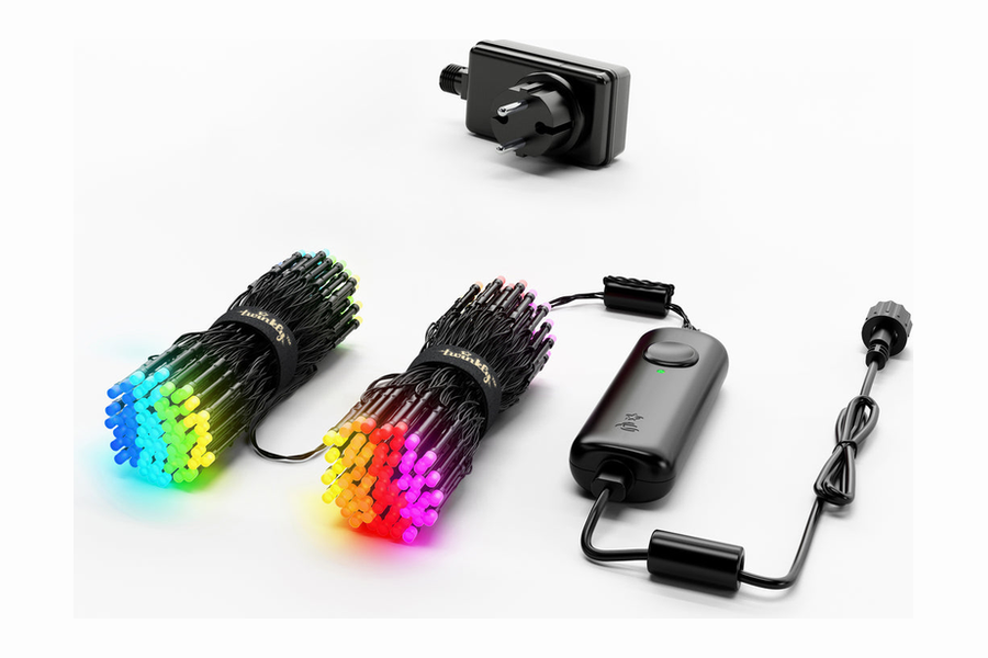 Twinkly Strings met 250 gekleurde lampjes en adapter
